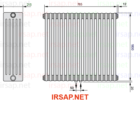 Радиатор IRSAP Tesi 61800/17 T50 CL 01